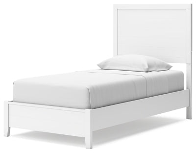 Binterglen Twin Panel Bed - White Panel Bed modern furniture Contempo Furniture