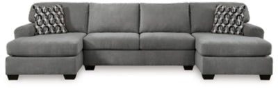 Birkdale Court 3 - Piece Sectional - Dark Gray Stationary Sectional modern furniture Contempo Furniture