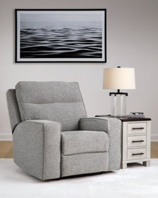 Biscoe Power Recliner - Dark Gray Reclining Chair modern furniture Contempo Furniture