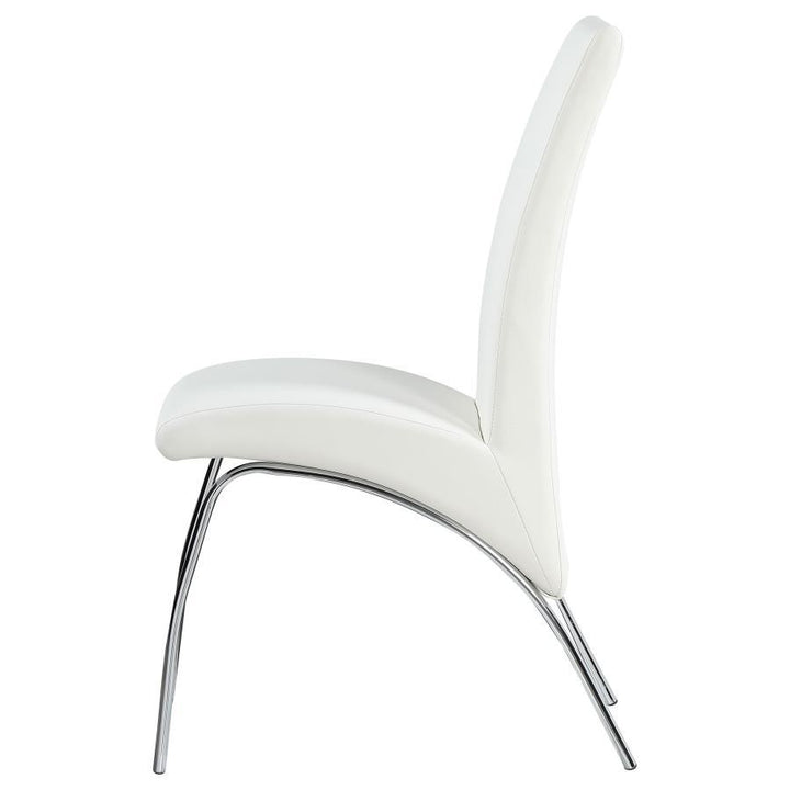 Bishop - Upholstered Dining Side Chair (Set of 2) - White Chair Set modern furniture Contempo Furniture