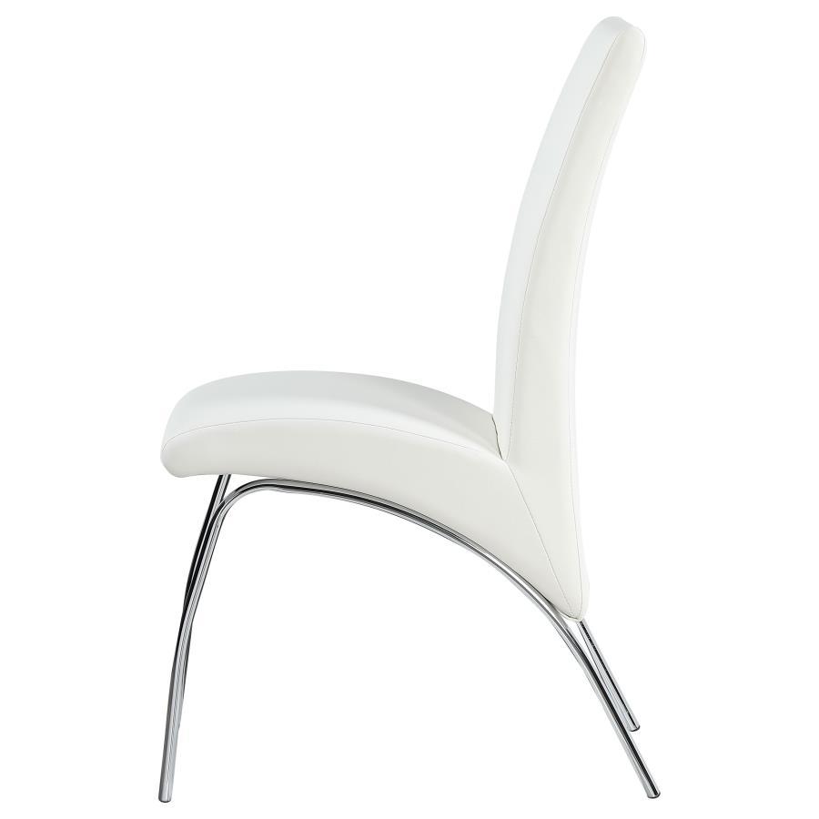 Bishop - Upholstered Dining Side Chair (Set of 2) - White Chair Set modern furniture Contempo Furniture