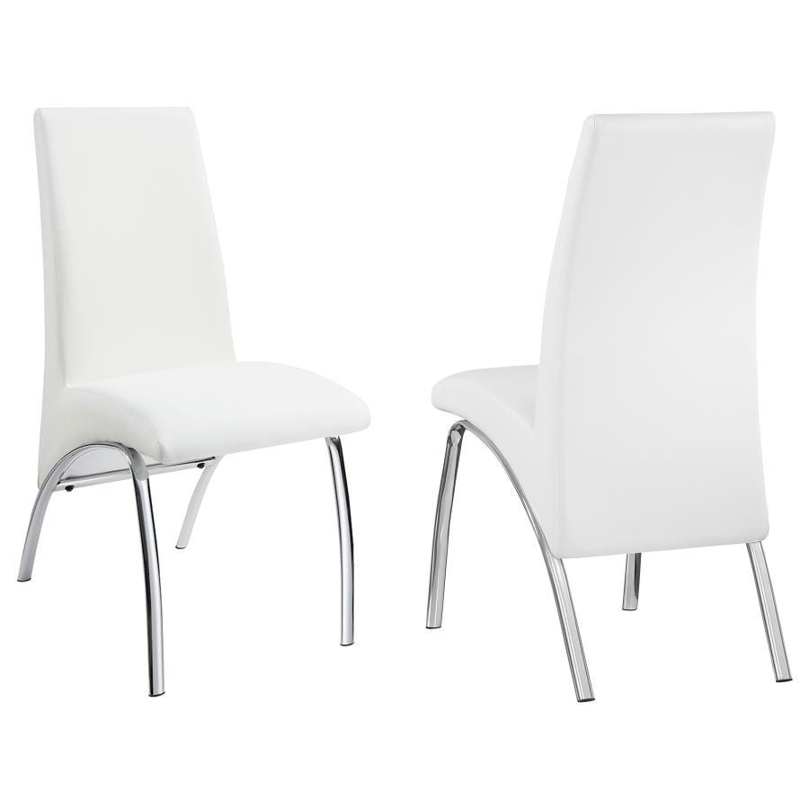 Bishop - Upholstered Dining Side Chair (Set of 2) - White Chair Set modern furniture Contempo Furniture