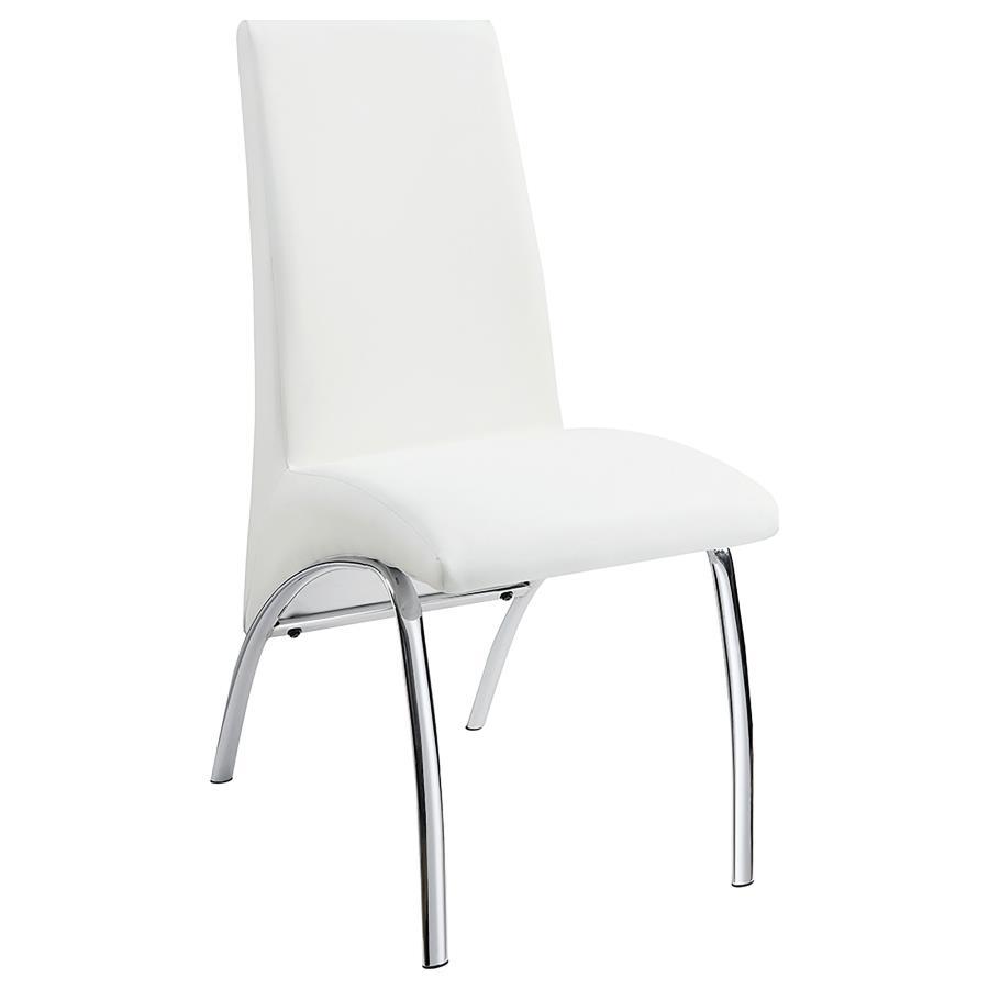 Bishop - Upholstered Dining Side Chair (Set of 2) - White Chair Set modern furniture Contempo Furniture