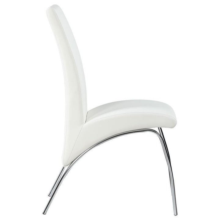 Bishop - Upholstered Dining Side Chair (Set of 2) - White Chair Set modern furniture Contempo Furniture