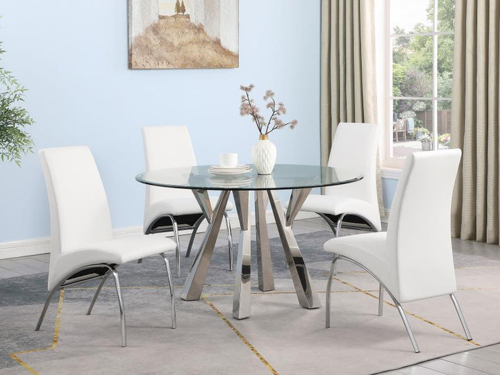 Bishop - Upholstered Dining Side Chair (Set of 2) - White Chair Set modern furniture Contempo Furniture