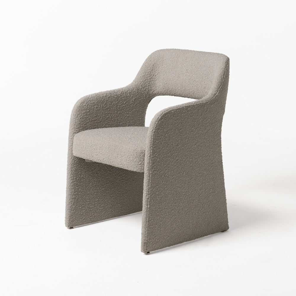 Bishop - Modern Grey Fabric Dining Chair - View 2