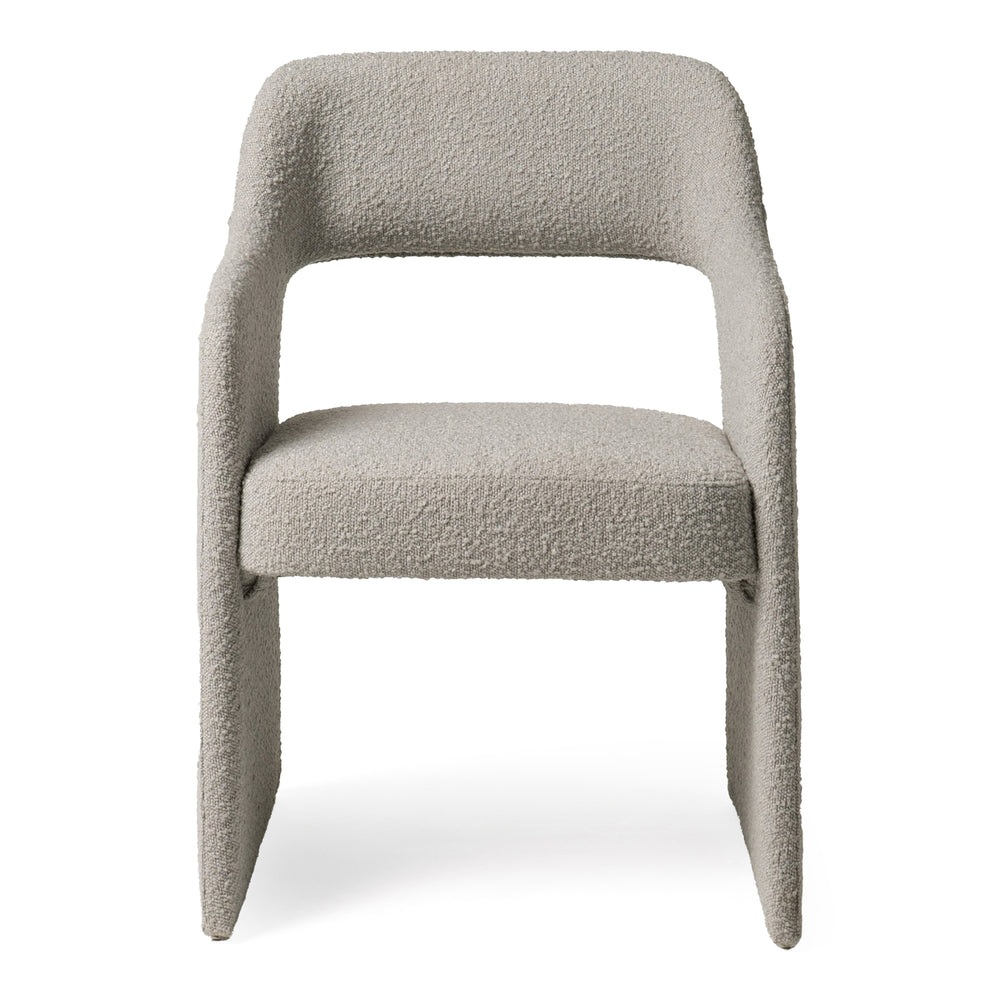 Bishop - Modern Grey Fabric Dining Chair - View 11
