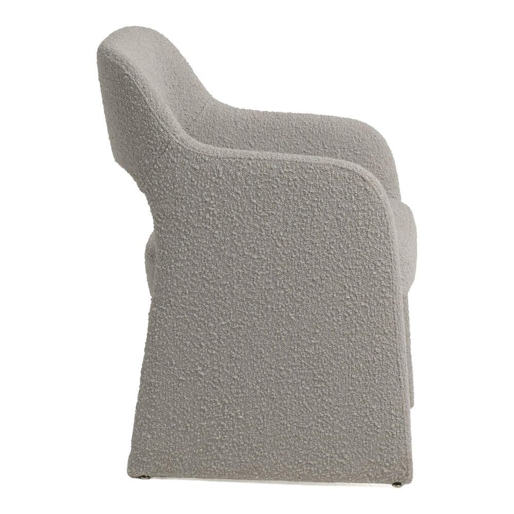 Bishop - Modern Grey Fabric Dining Chair - View 12