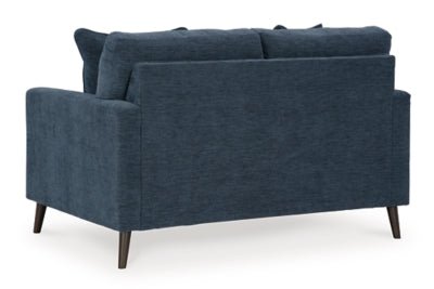 Bixler Loveseat - Blue Stationary Loveseat modern furniture Contempo Furniture