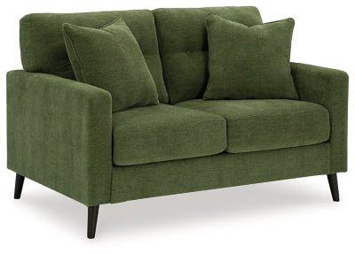 Bixler Loveseat - Green Stationary Loveseat modern furniture Contempo Furniture