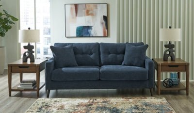 Bixler Sofa - Blue Stationary Sofa modern furniture Contempo Furniture