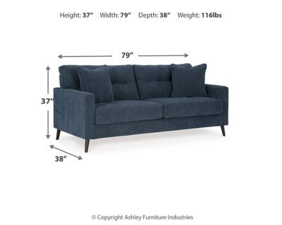 Bixler Sofa - Blue Stationary Sofa modern furniture Contempo Furniture