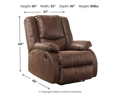 Bladewood Recliner - Dark Brown Reclining Chair modern furniture Contempo Furniture