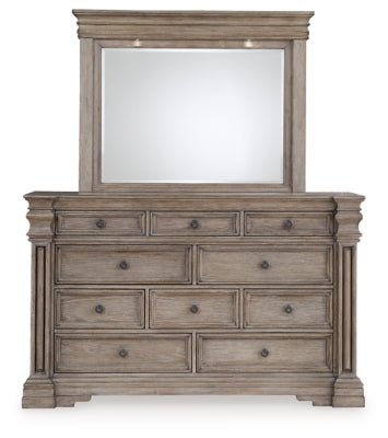 Blairhurst Dresser and Mirror - Light Brown Dresser &amp; Mirror modern furniture Contempo Furniture