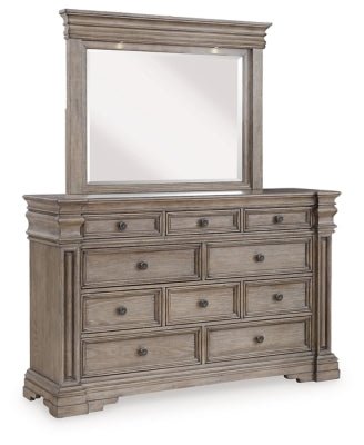 Blairhurst Dresser and Mirror - Light Brown Dresser &amp; Mirror modern furniture Contempo Furniture