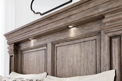 Blairhurst King Panel Bed - Light Brown Panel Bed modern furniture Contempo Furniture