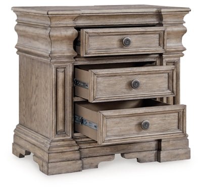 Blairhurst Nightstand - Light Brown Nightstand w/ Charging Station modern furniture Contempo Furniture