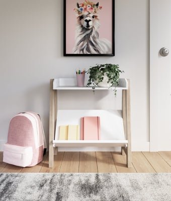 Blariden Small Bookcase - White Standard Bookcase modern furniture Contempo Furniture