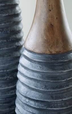 Blayze Vase (Set of 2) - Dark Gray Vase &amp; Jar modern furniture Contempo Furniture