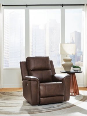 Bleckley Power Recliner - Dark Brown Reclining Chair modern furniture Contempo Furniture