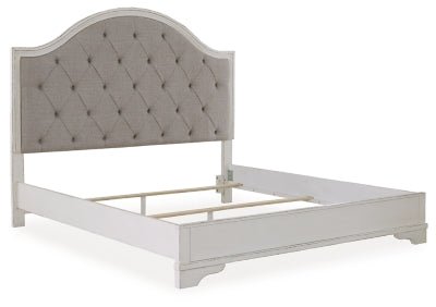Blendon King Upholstered Panel Bed - White Panel Bed modern furniture Contempo Furniture