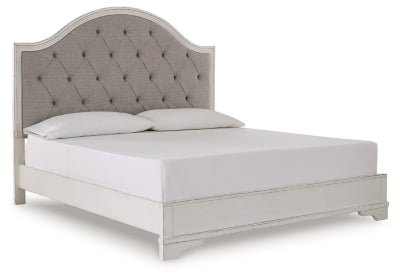 Blendon King Upholstered Panel Bed - White Panel Bed modern furniture Contempo Furniture
