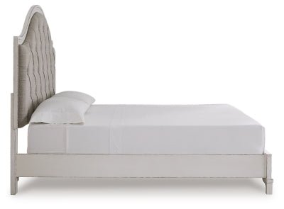 Blendon King Upholstered Panel Bed - White Panel Bed modern furniture Contempo Furniture