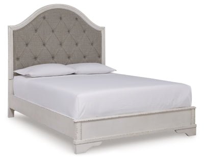 Blendon Queen Upholstered Panel Bed - White Panel Bed modern furniture Contempo Furniture
