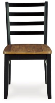 Blondon Dining Table and 6 Chairs (Set of 7) - Dark Brown 7 Piece Dining Room Set modern furniture Contempo Furniture