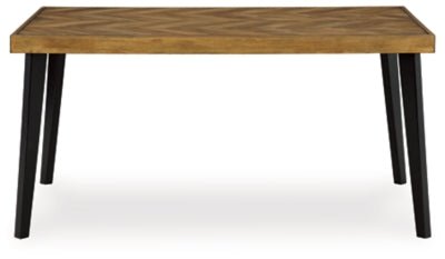 Blondon Dining Table and 6 Chairs (Set of 7) - Dark Brown 7 Piece Dining Room Set modern furniture Contempo Furniture