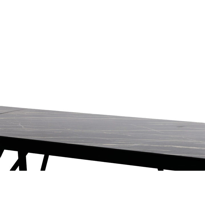 Bobby - Modern Black Ceramic Extendable Dining Table
