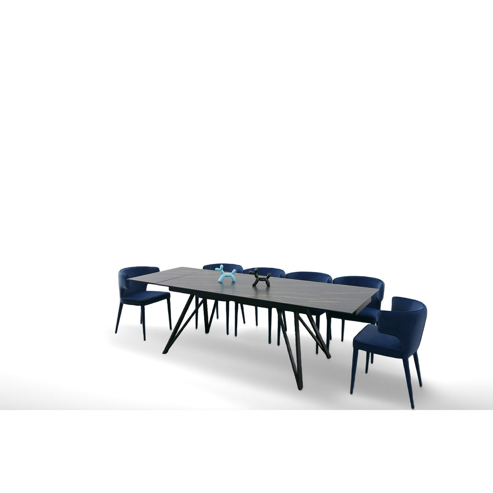 Bobby - Modern Black Ceramic Extendable Dining Table