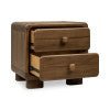 Boka Two Drawer Acacia Wood Nightstand in Impala Nightstand modern furniture Contempo Furniture