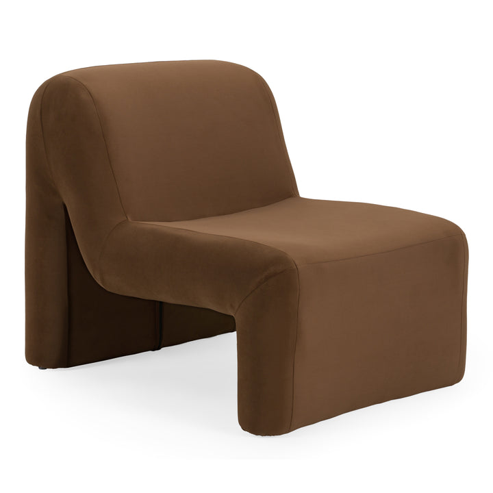 Bondi - Modern Brown Velvet Accent Chair