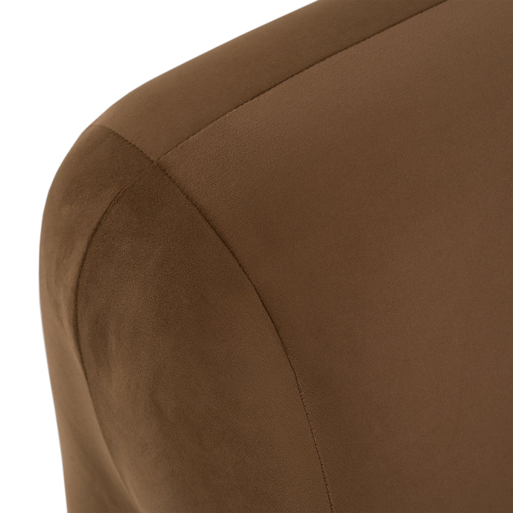 Bondi - Modern Brown Velvet Accent Chair