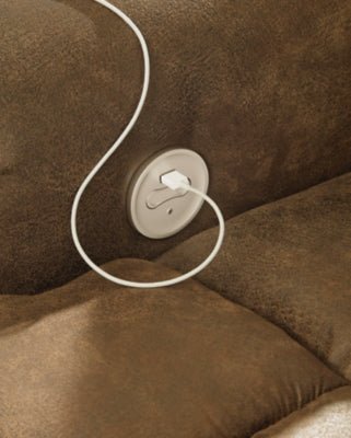 Boothbay Power Reclining Sofa - Dark Brown Power Reclining Sofa modern furniture Contempo Furniture