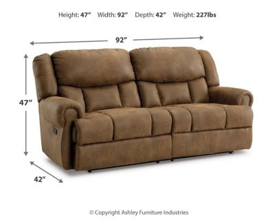 Boothbay Reclining Sofa - Dark Brown Reclining Sofa modern furniture Contempo Furniture