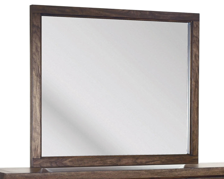 Boracay Beveled Glass Landscape Mirror in Wild Oats Brown Mirror modern furniture Contempo Furniture