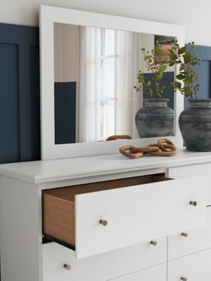 Bostwick Shoals Dresser and Mirror - White Dresser &amp; Mirror modern furniture Contempo Furniture