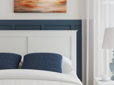Bostwick Shoals Full Panel Bed - White Panel Bed modern furniture Contempo Furniture