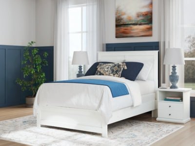 Bostwick Shoals Full Panel Bed - White Panel Bed modern furniture Contempo Furniture
