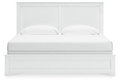 Bostwick Shoals King Panel Bed - White Panel Bed modern furniture Contempo Furniture