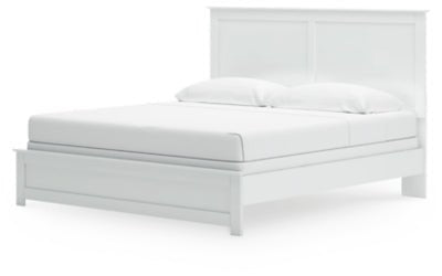 Bostwick Shoals King Panel Bed - White Panel Bed modern furniture Contempo Furniture