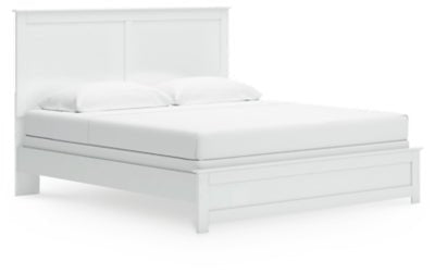 Bostwick Shoals King Panel Bed - White Panel Bed modern furniture Contempo Furniture