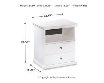 Bostwick Shoals Nightstand - White Accent Nightstand modern furniture Contempo Furniture