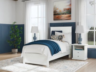 Bostwick Shoals Twin Panel Bed - White Panel Bed modern furniture Contempo Furniture