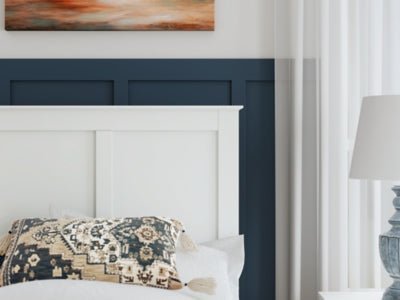 Bostwick Shoals Twin Panel Bed - White Panel Bed modern furniture Contempo Furniture
