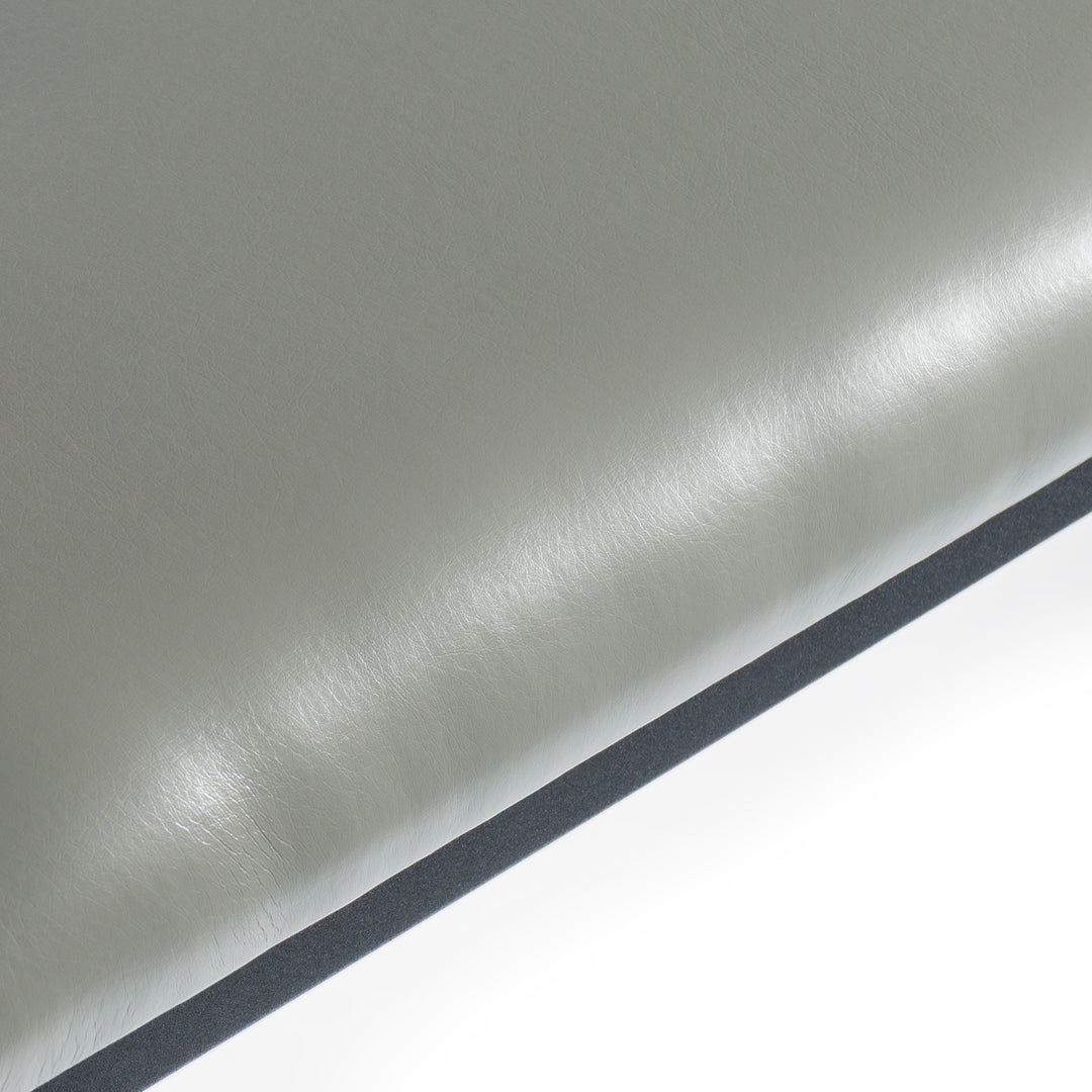 Boswell  Modern Grey Faux Leather + Black Barstool