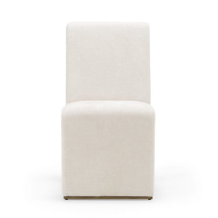 Bounty - Modern Beige Fabric + Antique Brass Dining Chair (Set of 2)