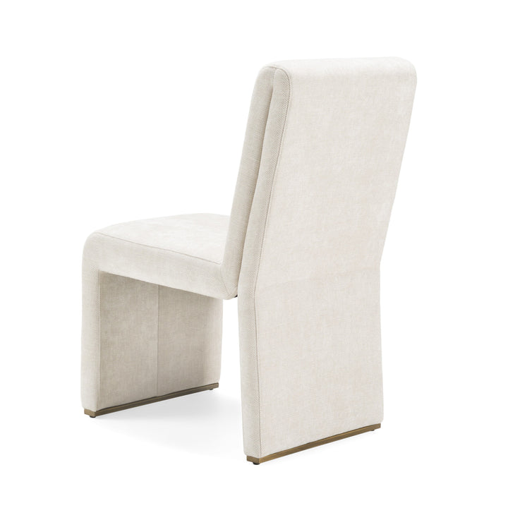 Bounty - Modern Beige Fabric + Antique Brass Dining Chair (Set of 2)